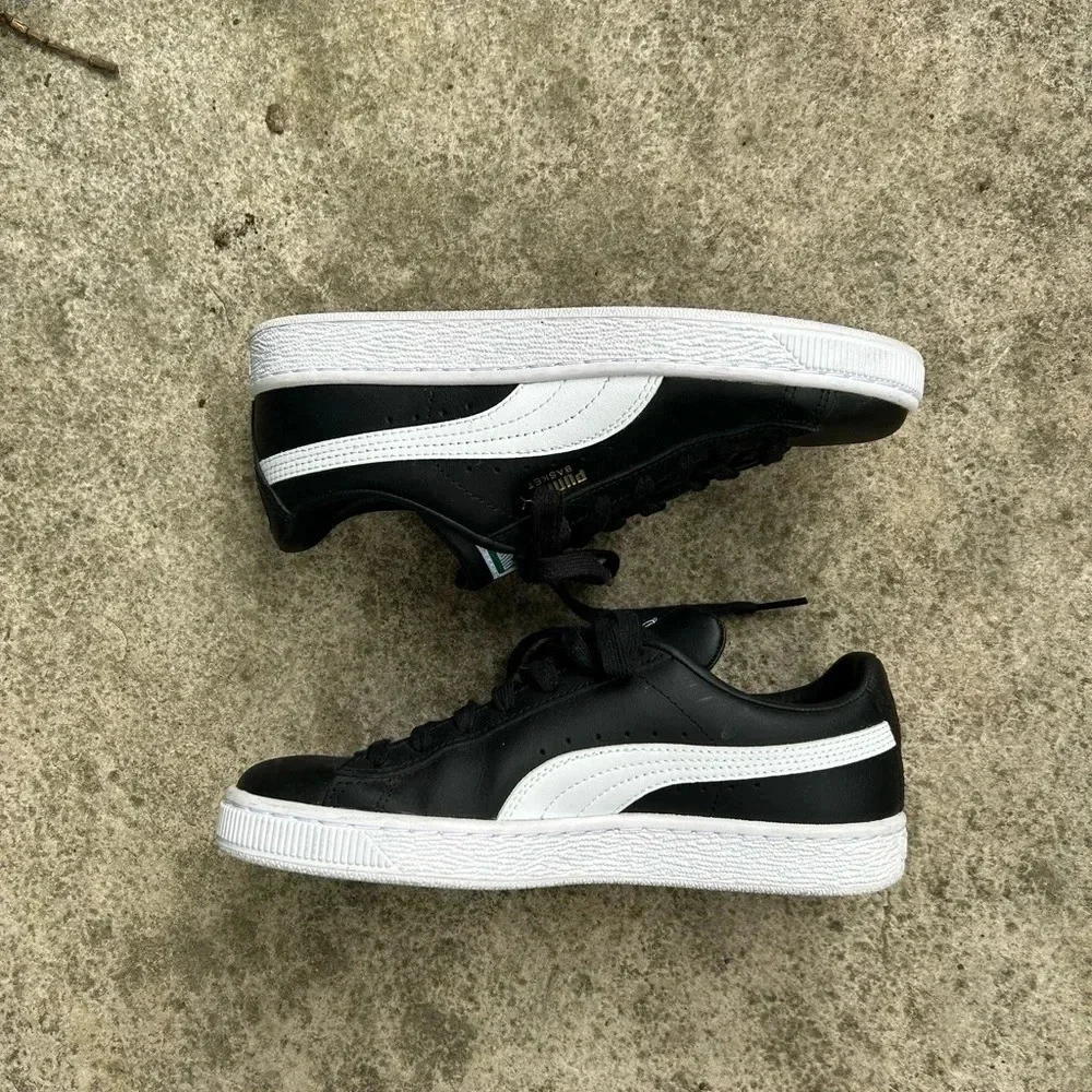 Puma Basket Classic 21Jr Black & White, size 37 (youth size 5) - Picture 4 of 10
